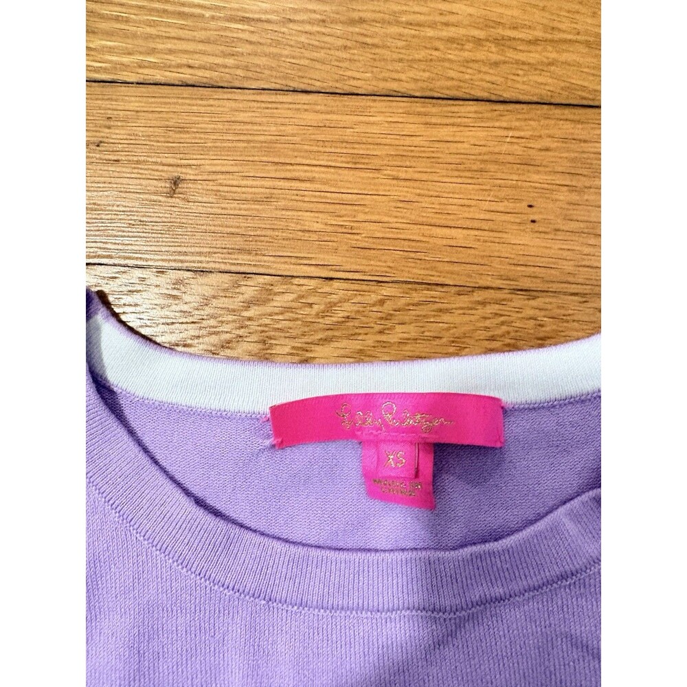 Lilly Pulitzer Size XS Callee Sweater Lilac Freesia Purple - Picture 3 of 6